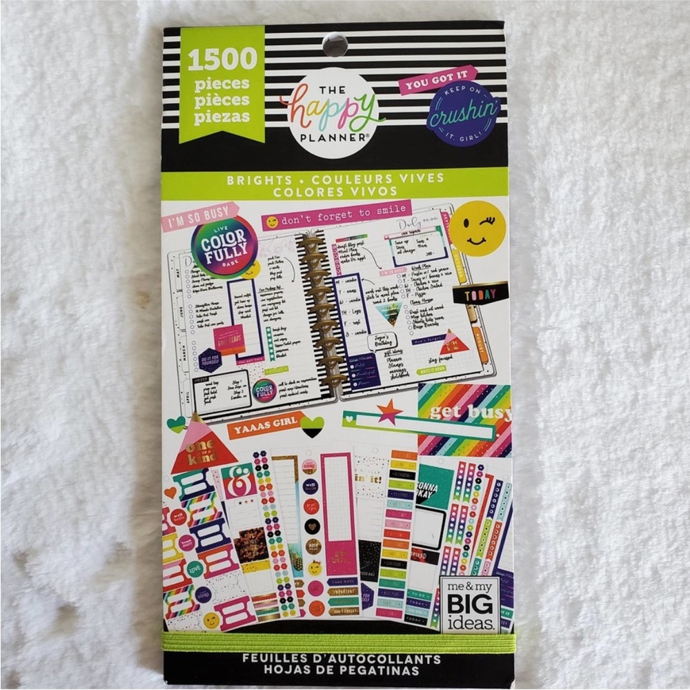 the happy planner Bright value pack stickers 1500 pices